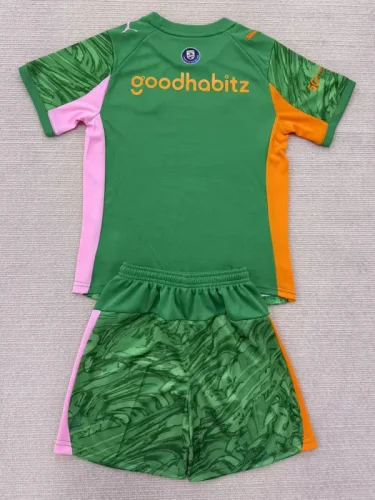 25-26 PSV Green Goalkeeper Kids Soccer Jersey