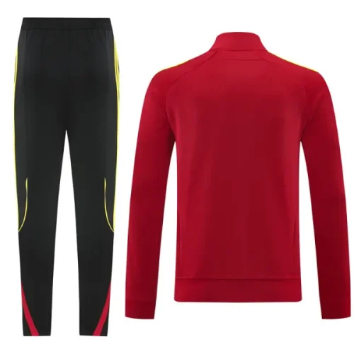 25-26 Man Utd Black Red Jacket Tracksuit #05