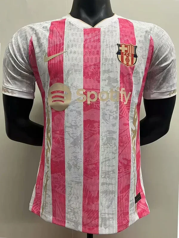 25-26 BAR Pink White Special Edition Player Version Training shirts