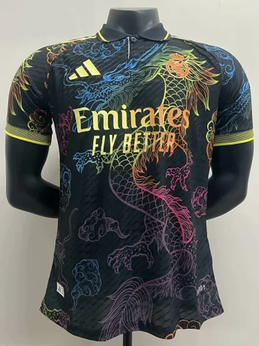 25-26 RMA Black Special Edition Player Version Training shirts (翻领龙)