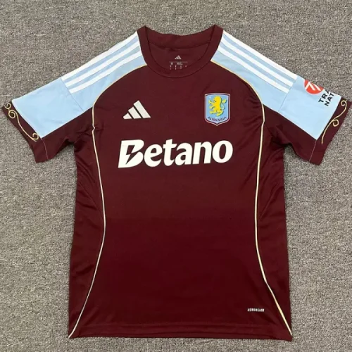 25-26 Aston Villa Home Fans Soccer jersey