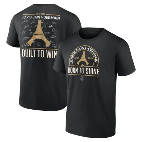 2025 PSG Black High Quality Casual T-Shirt (BORN TO SHINE)