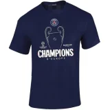 2025 PSG Royal blue CHAMPIONs High Quality Casual T-Shirt 宝蓝大杯白字