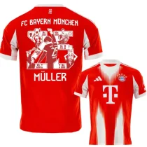 25-26 Bayern Home Muller #25 Print Photo Number Fans Soccer jersey 25-26 Bayern Home Muller #25 Print Photo Number Fans Soccer jersey