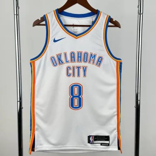 22-23 OKC Thunder WILLIAMS #8 White Top Quality Hot Pressing NBA jersey
