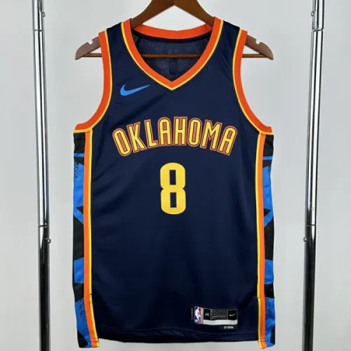 24-25 OKC Thunder WILLIAMs #8 Black City Edition Top Quality Hot Pressing NBA Jersey
