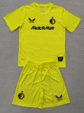 25-26 Feyenoord Yellow Goalkeeper Kids Soccer jersey