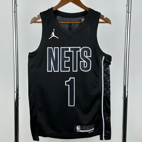 22-23 NETS RUSSELL #1 Black Top Quality Hot Pressing NBA Jersey (Trapeze Edition)飞人版