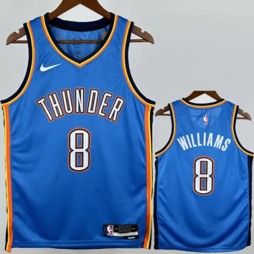 22-23 OKC Thunder WILLIAMS #8 Blue Top Quality Hot Pressing NBA Jersey