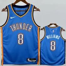 22-23 OKC Thunder WILLIAMS #8 Blue Top Quality Hot Pressing NBA Jersey 22-23 OKC Thunder WILLIAMS #8 Blue Top Quality Hot Pressing NBA Jersey