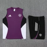 25-26 Man Utd Purple Tank top and shorts suit