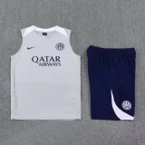 25-26 INT Light gray Tank top and shorts suit