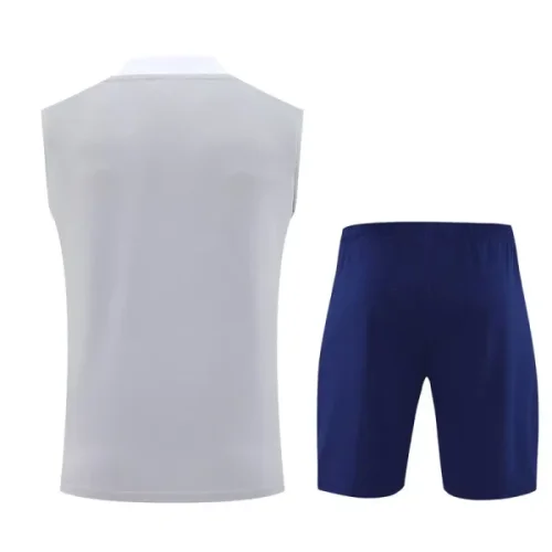 25-26 INT Light gray Tank top and shorts suit