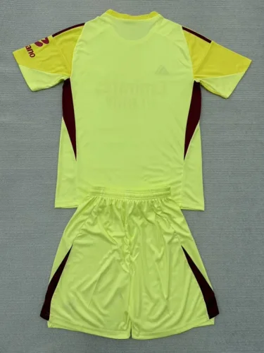 25-26 Benfca Yellow Goalkeeper Kids Soccer Jersey