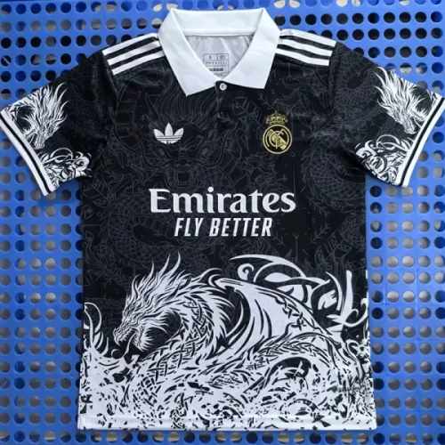 25-26 RMA Black Polo short sleeve (三叶龙)有领