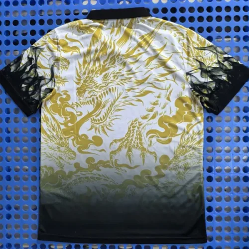 25-26 RMA Yellow White Polo short sleeve (龙)有领