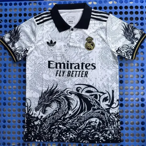 25-26 RMA White Polo short sleeve (三叶龙)有领