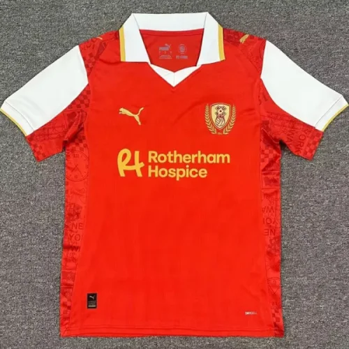 25-26 Rotherham United Home Fans Soccer Jersey