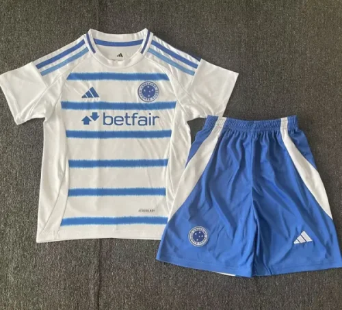 25-26 Cruzeiro Away Kids Soccer Jersey