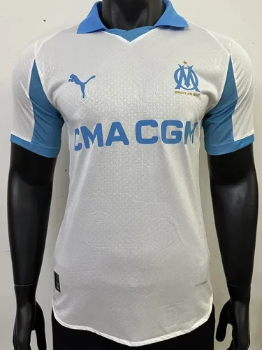 25-26 Marseille Home Player Version Soccer Jersey