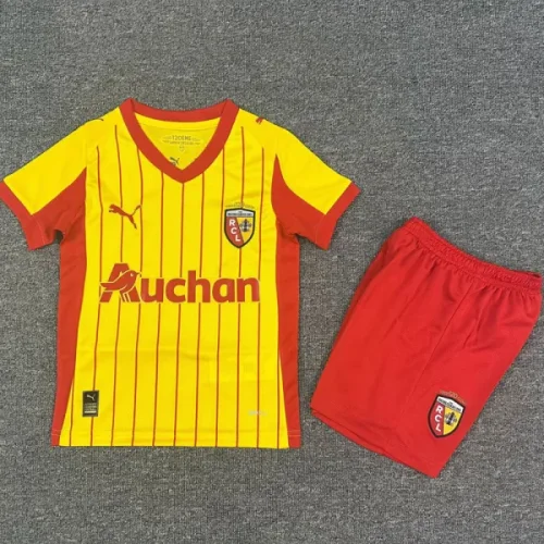 25-26 RC Lens Home Kids Soccer Jersey