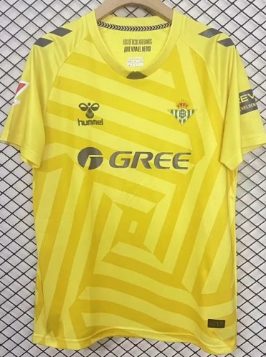 25-26 Real Betis Yellow Goalkeeper Fans Soccer Jersey