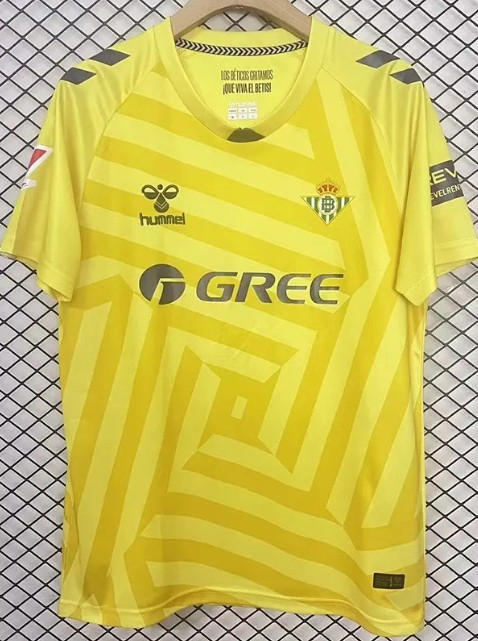25-26 Real Betis Yellow Goalkeeper Fans Soccer Jersey