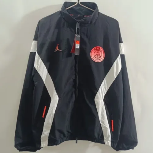 25-26 PSG Jordan Black Windbreaker