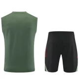 25-26 Bayern Army green Tank top and shorts suit