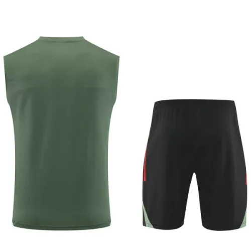 25-26 Bayern Army green Tank top and shorts suit