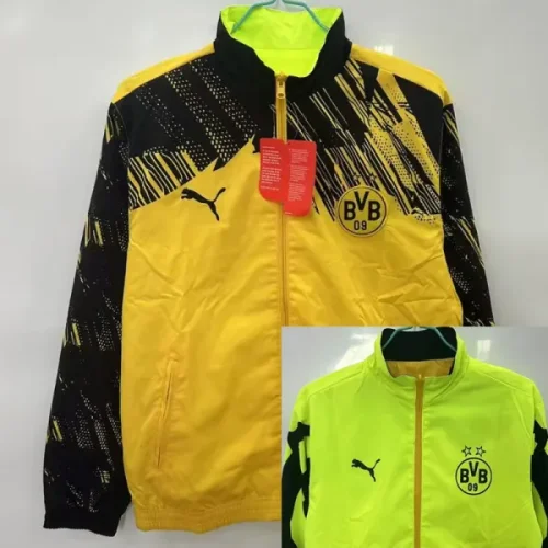 25-26 Dortmund Yellow & Fluorescent Green Double sided Windbreaker (双面风衣)