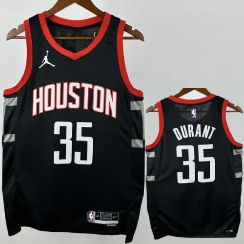 23-24 Rockets DURANT #35 Black Top Quality Hot Pressing NBA Jersey (Trapeze Edition)人版