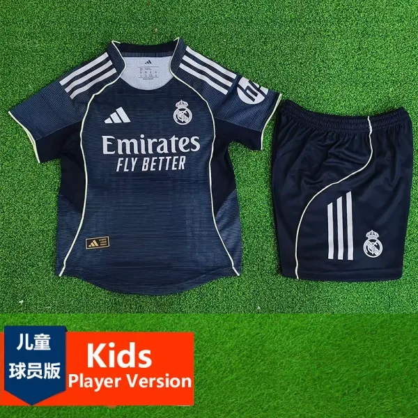 25-26 RMA Away Kids Player Version Soccer Jersey(球员童装)