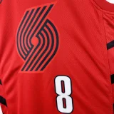 22-23 TRAIL, BLAZERS AVDIjA #8 Red Top Quality Hot Pressing NBA Jersey (Trapeze Edition)飞人版