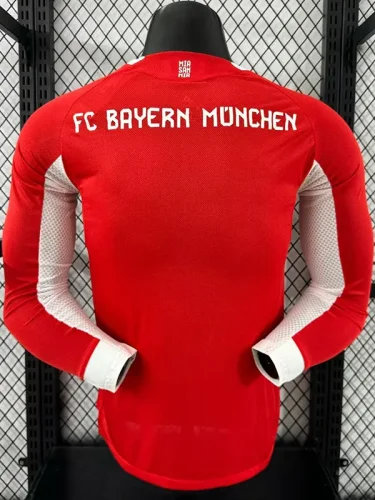 25-26 Bayern Home Long Sleeve Player Version Soccer Jersey (长袖球员)