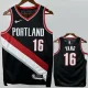 22-23 Trail Blazers YANG #16 Black Top Quality Hot Pressing NBA Jersey