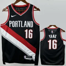 22-23 Trail Blazers YANG #16 Black Top Quality Hot Pressing NBA Jersey 22-23 Trail Blazers YANG #16 Black Top Quality Hot Pressing NBA Jersey