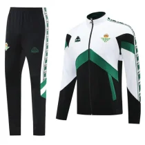 25-26 Real Betis White Black Jacket Tracksuit #01