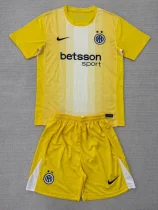 25-26 INT Yellow GoalKeeper Kids Soccer Jersey