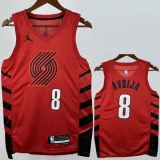 22-23 TRAIL, BLAZERS AVDIjA #8 Red Top Quality Hot Pressing NBA Jersey (Trapeze Edition)飞人版