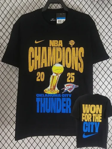 2025 NBA Black champions High Quality Casual T-Shirt