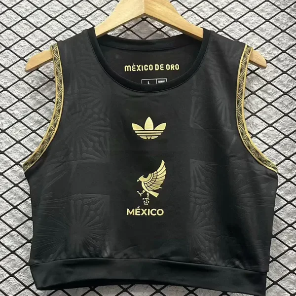 25-26 Mexico Gold Cup Black Women Yoga Vest (女)