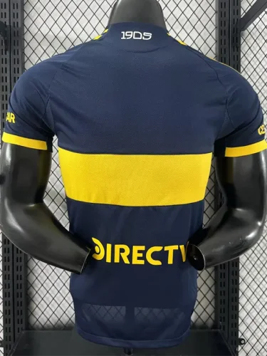 25-26 Boca Juniors Home Player Version Soccer Jersey(全广告)