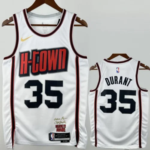 24-25 ROCKETS DURANT #35 White city Edition Top Quality Hot Pressing NBA jersey