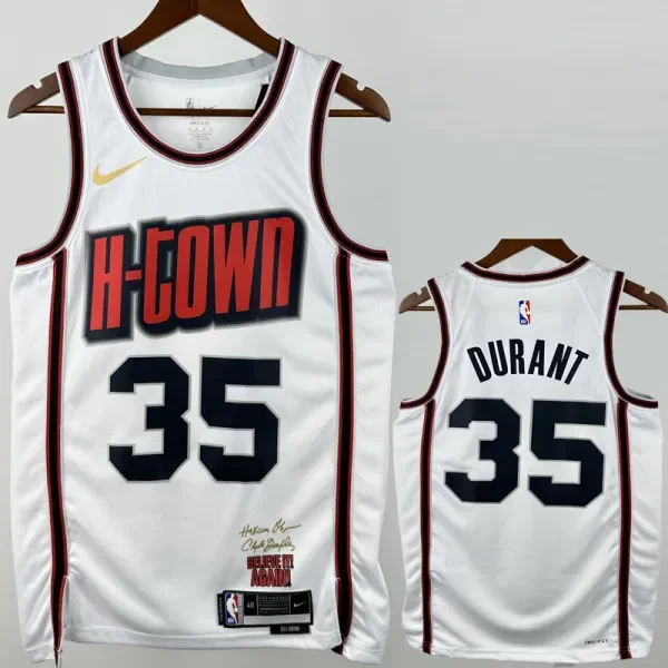 24-25 ROCKETS DURANT #35 White city Edition Top Quality Hot Pressing NBA jersey