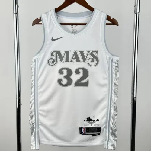 24-25 Dallas Mavericks FLAGG #32 White City Edition Top Quality Hot Pressing NBA Jersey