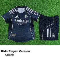25-26 RMA  Away Kids Soccer Jersey