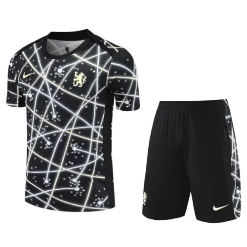 25-26 CHE Black White Training Short Suit
