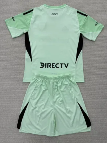 25-26 Boca Juniors Green GoalKeeper Kids Soccer Jersey