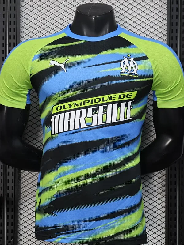 25-26 Marseille Green Blue Special Edition Player Version Training shirts